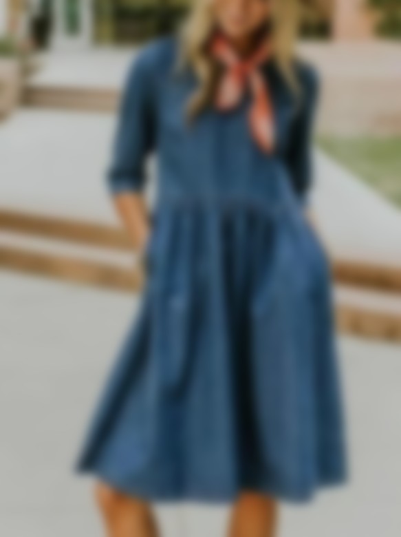 Модное джинсовое платье 2022 года с фото