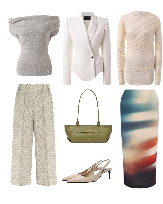 Фото: архив брендов agolde, armarium, mugler, Issey Miyake, D&G, Demellier/tsum.ru, farfetch.com, oskelly.ru