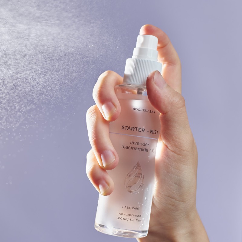 Фото: архивы пресс-службы Booster Bar. Тонер-мист с лавандой и ниацинамидом