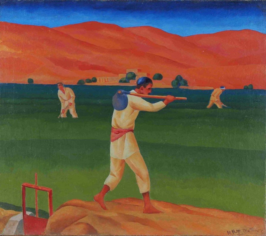 Николай Карахан. &#34;Поливальщики&#34; (1930). Из собрания ГМИ Республики Каракалпакстан имени Савицкого. Фото предоставлено пресс-службой Музея &#34;Новый Иерусалим&#34;.