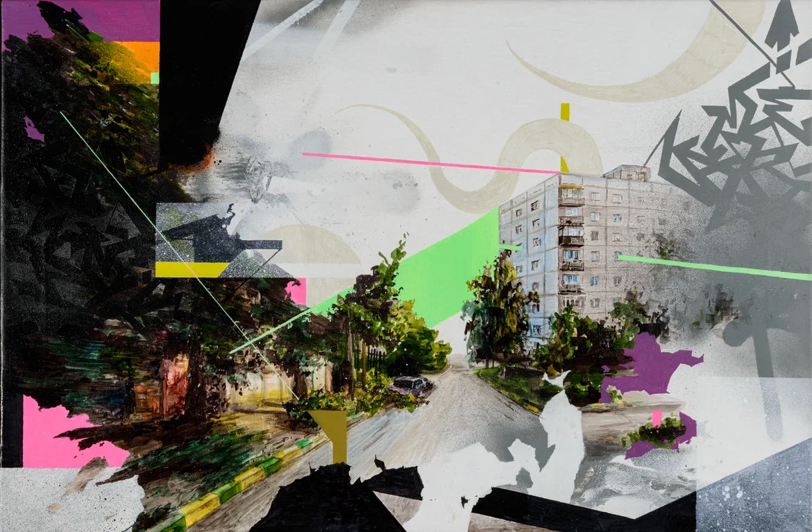 Фрагмент экспозиции выставки &#34;Город. Среда. Код&#34;. Фото предоставлено пресс-службой &#34;Стрит-арт хранения&#34; 