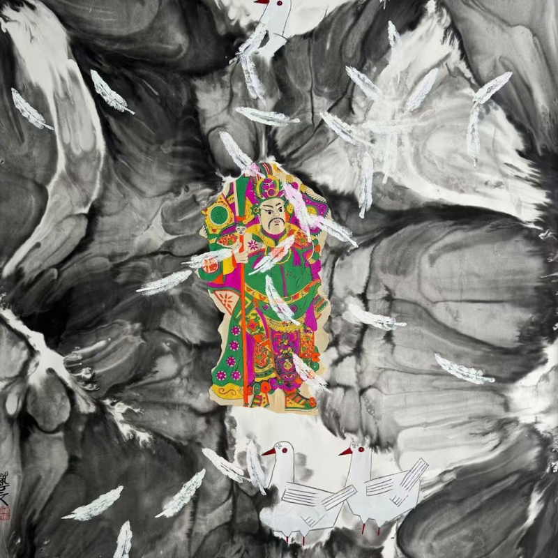 "Бог богатства и белый голубь" Чжоу Ивэня. Предоставлено пресс-службой ММОМА