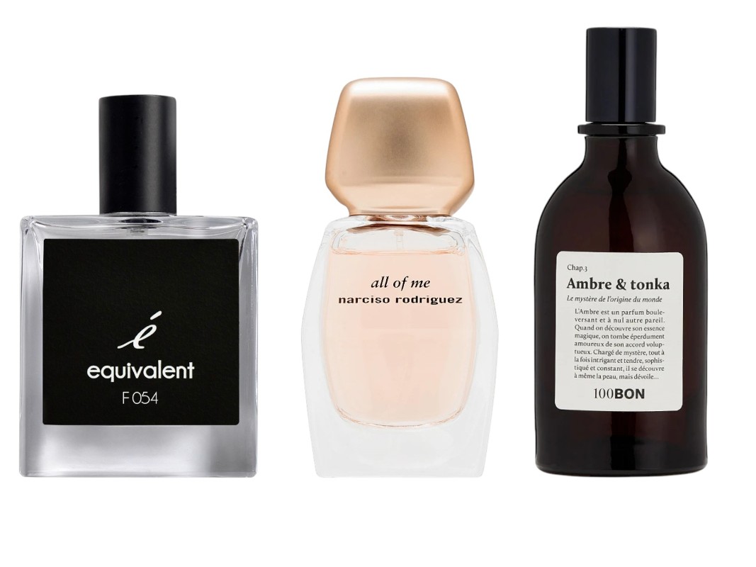 Фото: архивы пресс-служб. Парфюм селективный женский F054 &#34;Plen&#34;, EQUIVALENT; Парфюмерная вода All Of Me, Narciso Rodriguez; Парфюмерная вода Ambre & Tonka, 100BON 