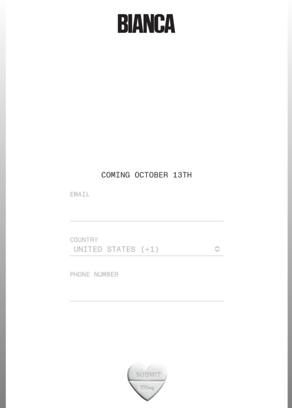 Скриншот сайта бренда Бьянки Цензори. Фото: соцсети/@biancacensori