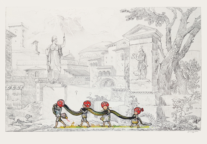 Работа Владимира Грига "Лесовички" (2019). Из собрания Ирины Меньшиковой. Предоставлено пресс-службой Мультимедиа Арт Музея