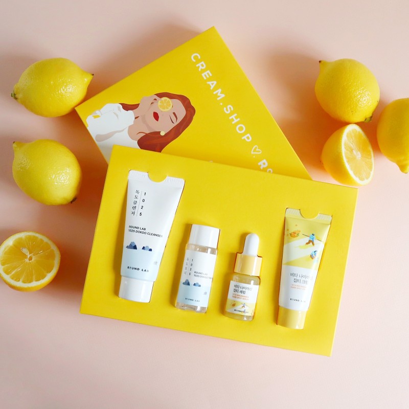 Фото: архивы пресс-службы. Коллаборация Cream.Shop & Round Lab, набор "Очищение и ровный тон"