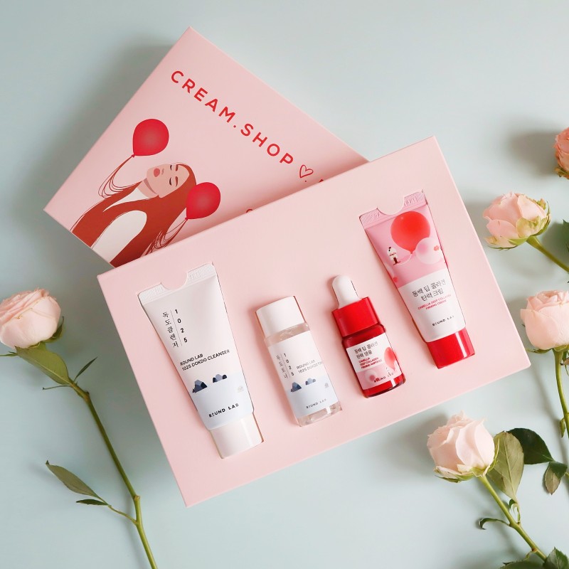 Фото: архивы пресс-службы. Коллаборация Cream.Shop & Round Lab, набор "Очищение и упругость"