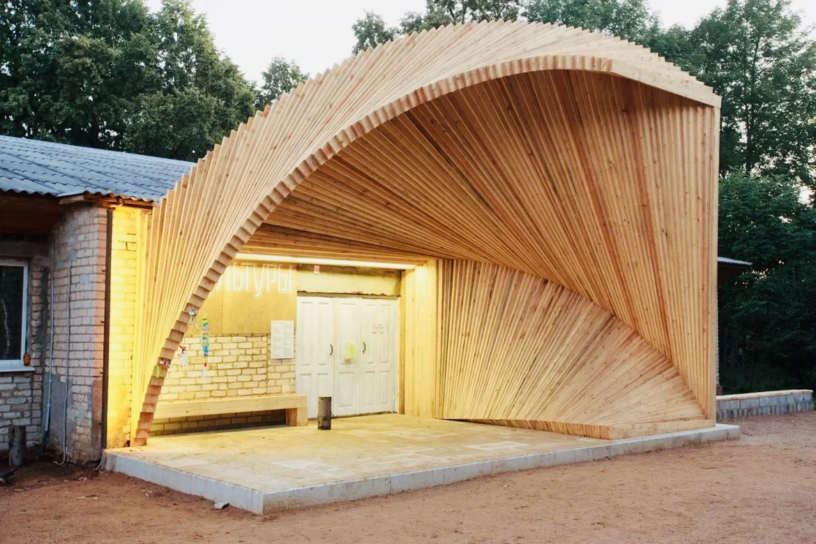 Проект ДК "Звизжи" на фестивале "Архстояние" в Никола-Ленивце. Фото предоставлено пресс-службой бюро Archpoint