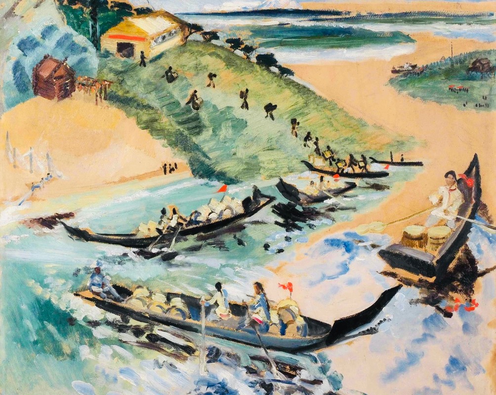 "Спуск по реке" (1920-1930-е) Нины Симонович-Ефимовой. Из собрания Музея "Новый Иерусалим"