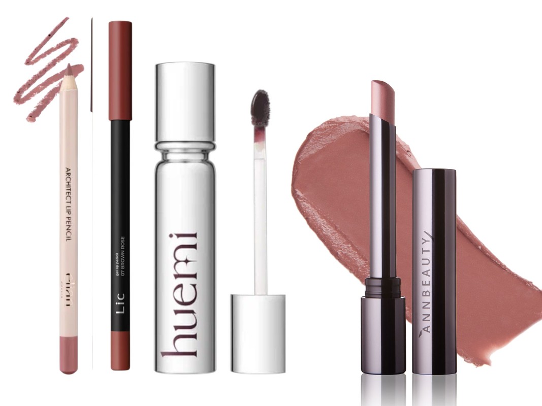 Фото: архивы пресс-служб. Карандаш для губ Architect 01 Coffee Break, ELIAN RUSSIA; Гелевый карандаш для губ Gel lip pencil 07 Brown Rose, Lic; Тающий блеск для губ Melting Lip Gloss 03 On Glam, HUEMI; Увлажняющая помада для губ YOUR LIPS BALM 008 IT Girl, Annbeauty