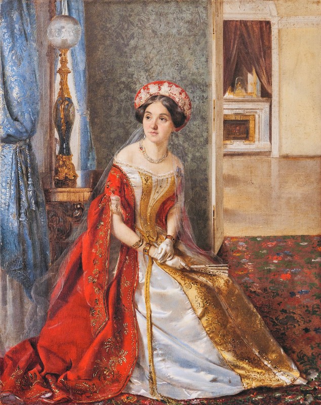 "Портрет Марии Федоровны Ростовской в русском придворном костюме" (1840-е) Роберта Шведе. Предоставлено пресс-службой Музея русского импрессионизма