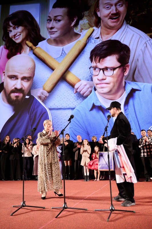 Мария Аронова и Гарик Харламов на премьере фильма "Новая теща". Фото: пресс-службе Централ Партнершип