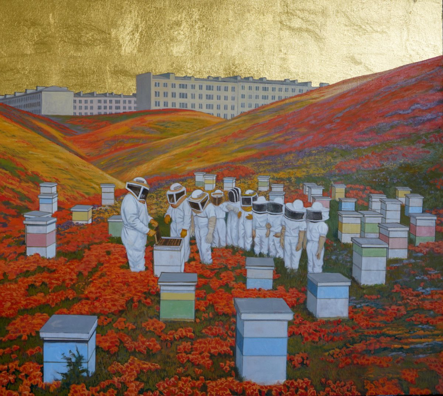 "Обучение на пасеке" (2024) Марии Сафроновой. Из проекта "Зона пчел". Предоставлено пресс-службой ММОМА