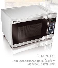 Микроволновая печь Scarlett из серии Silver Line
