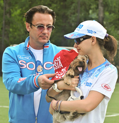 Олег Меньшиков с любимой женщиной