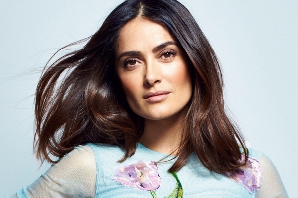 Salma Hayek shows off her rainbow face - but why did she do it? Rainbow face, Ce