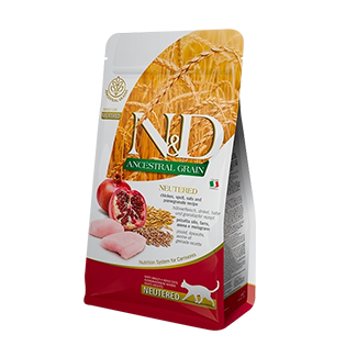 Сухой низкозерновой корм для стерилизованных кошек Ancestral Grain Neutered