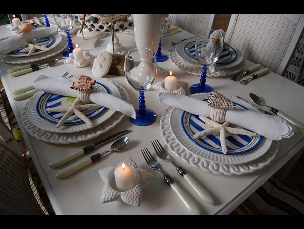 Морская сервировка стола