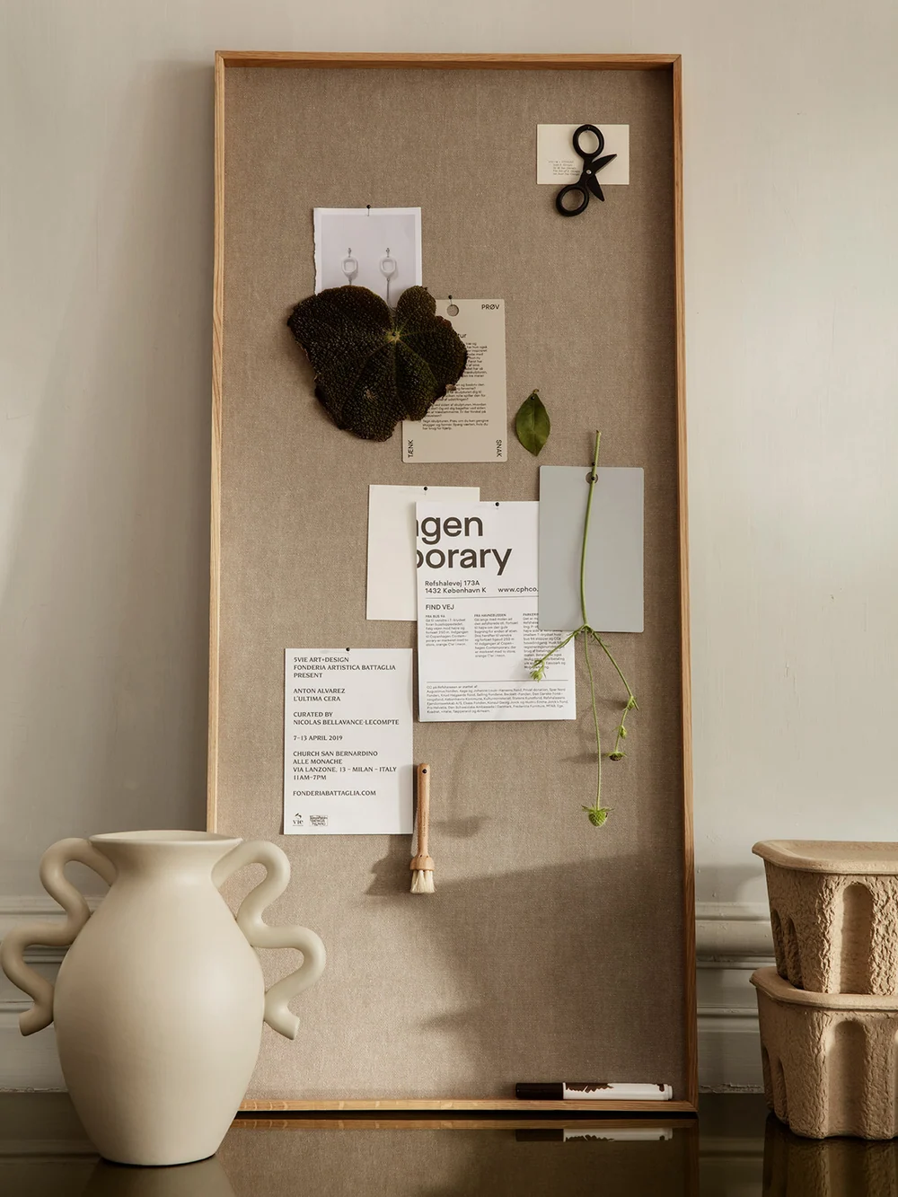 Доска ferm LIVING Scenery Pinboard в деревянной раме